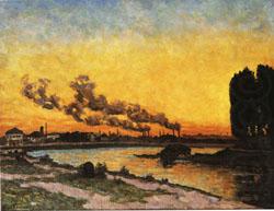 Armand Guillaumin Setting Sun at Ivry china oil painting image